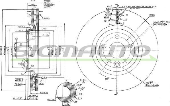 SIGMAUTO DBC431V - Jarrulevy inparts.fi