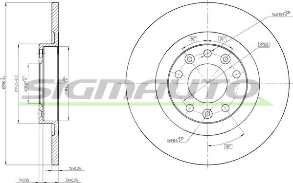 SIGMAUTO DBC654S - Jarrulevy inparts.fi