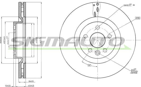 SIGMAUTO DBC632V - Jarrulevy inparts.fi