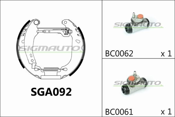 SIGMAUTO SGA092 - Jarrukenkäsarja inparts.fi