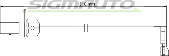 SIGMAUTO WI0954 - Kulumisenilmaisin, jarrupala inparts.fi