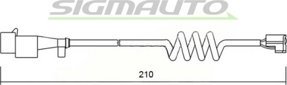 SIGMAUTO WI0601 - Kulumisenilmaisin, jarrupala inparts.fi