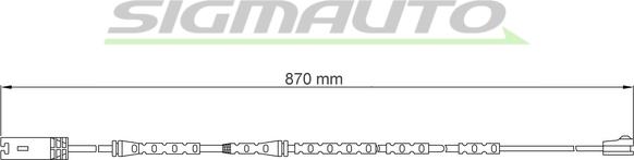 SIGMAUTO WI0774 - Kulumisenilmaisin, jarrupala inparts.fi