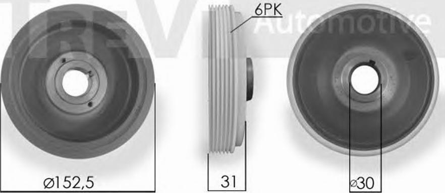 S&K SK405999 - Hihnapyörä, kampiakseli inparts.fi