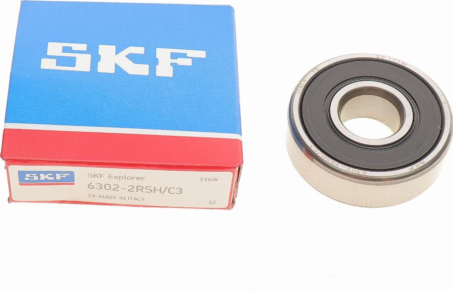 SKF 6302-2RSH/C3 - Hihnapyörä, laturi inparts.fi