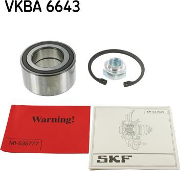 SKF VKBA 6643 - Pyöränlaakerisarja inparts.fi