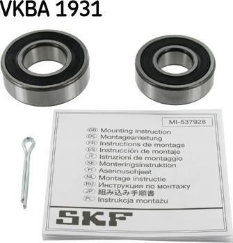 SKF VKBA 1931 - Pyöränlaakerisarja inparts.fi