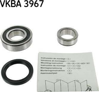 SKF VKBA 3967 - Pyöränlaakerisarja inparts.fi