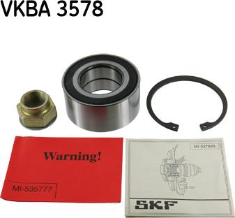 SKF VKBA 3578 - Pyöränlaakerisarja inparts.fi