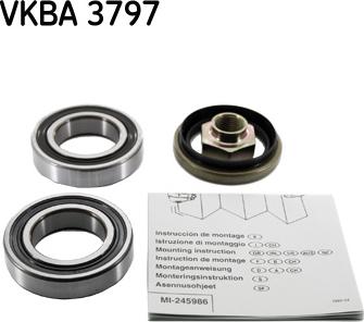 SKF VKBA 3797 - Pyöränlaakerisarja inparts.fi