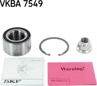 SKF VKBA 7549 - Pyöränlaakerisarja inparts.fi