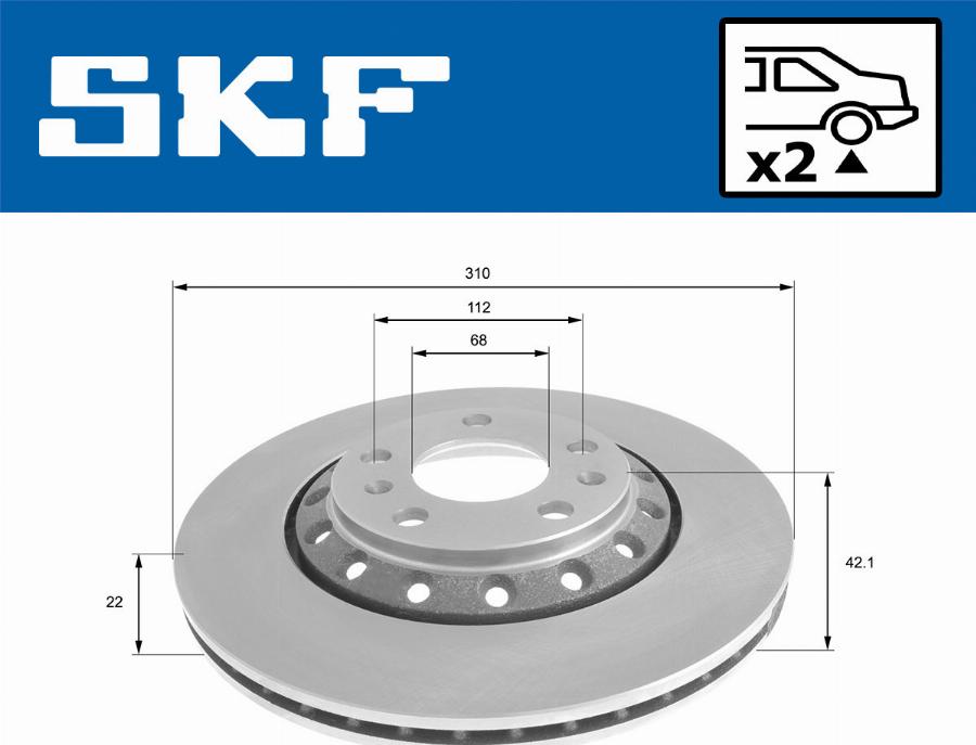 SKF VKBD 90486 V2 - Jarrulevy inparts.fi