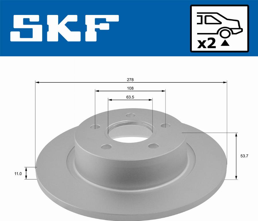 SKF VKBD 90523 S2 - Jarrulevy inparts.fi