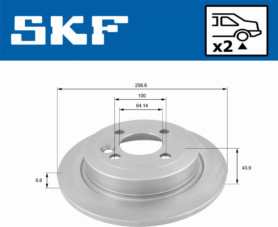 SKF VKBD 90050 S2 - Jarrulevy inparts.fi