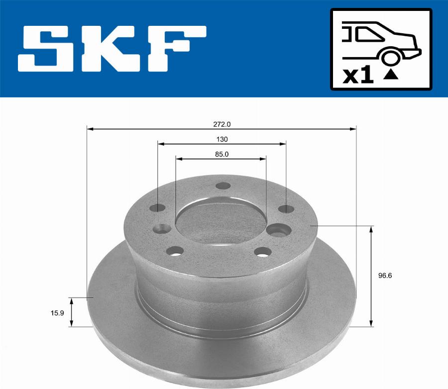 SKF VKBD 90198 S1 - Jarrulevy inparts.fi