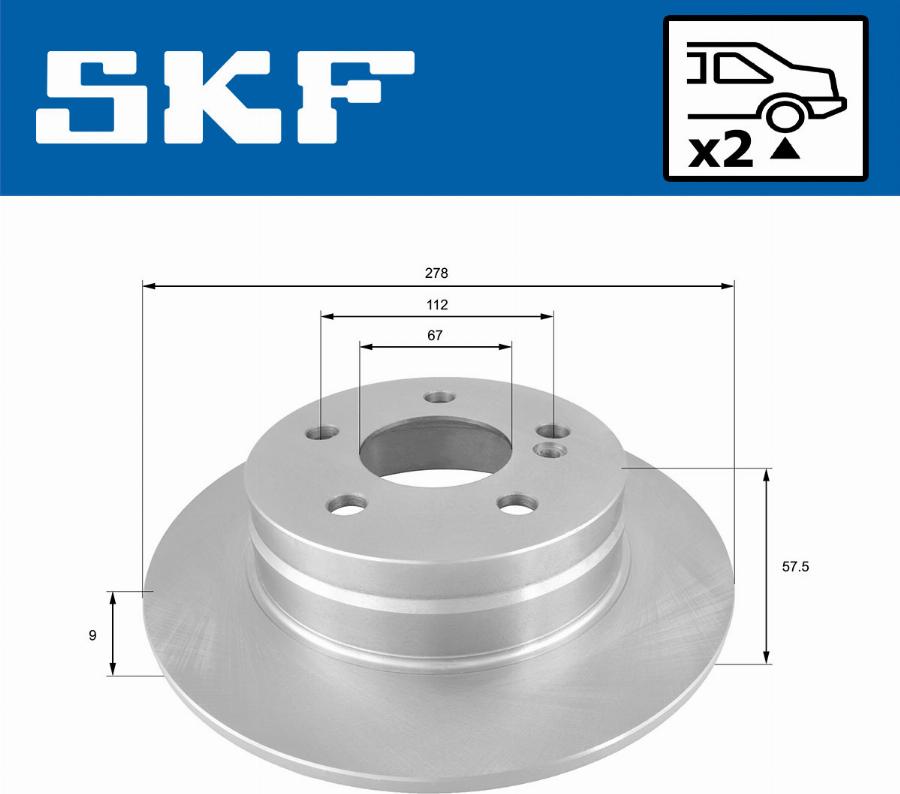 SKF VKBD 90145 S2 - Jarrulevy inparts.fi