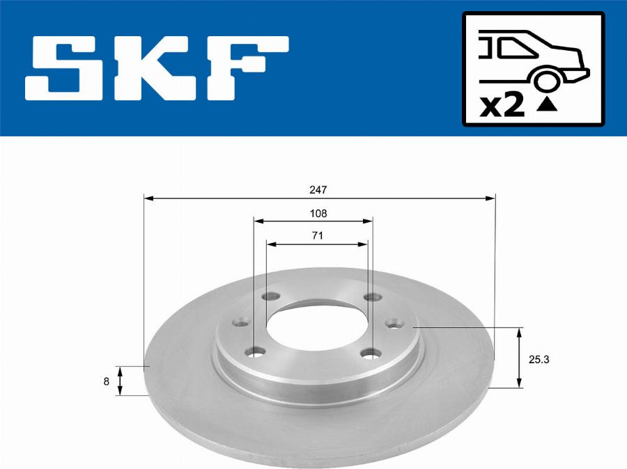 SKF VKBD 90169 S2 - Jarrulevy inparts.fi