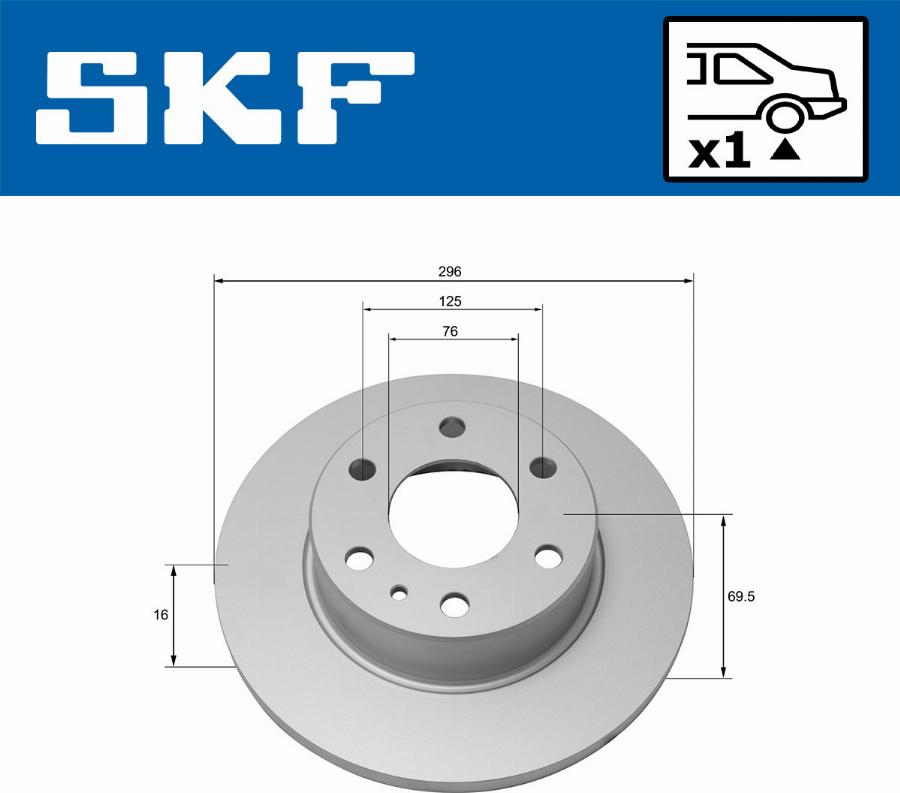 SKF VKBD 90321 S1 - Jarrulevy inparts.fi