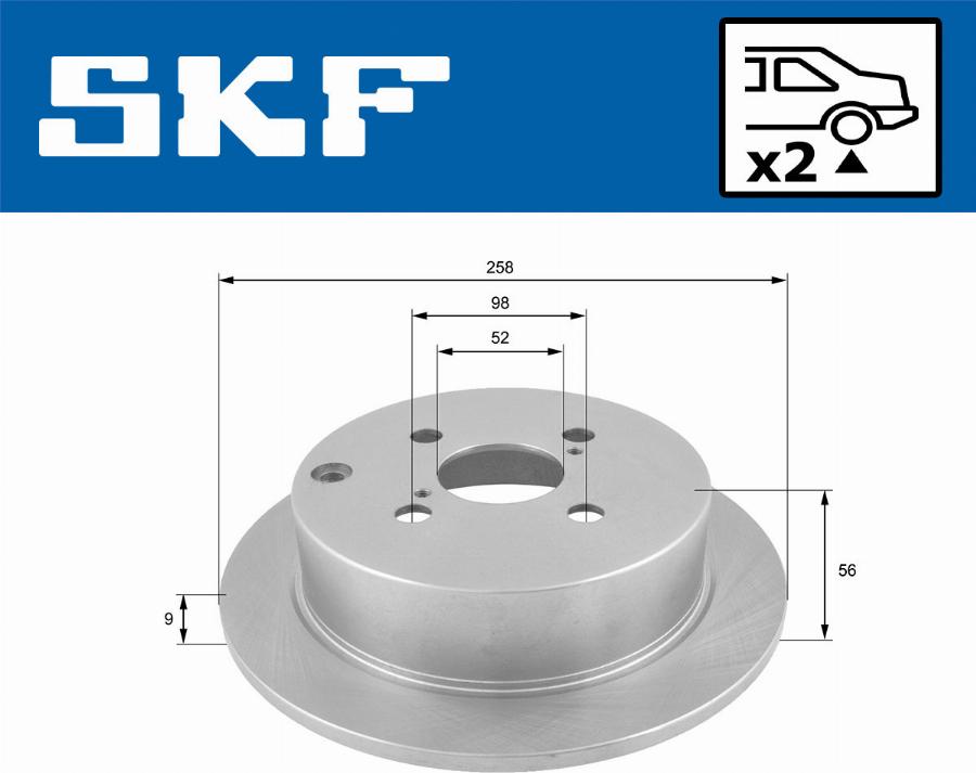 SKF VKBD 90251 S2 - Jarrulevy inparts.fi