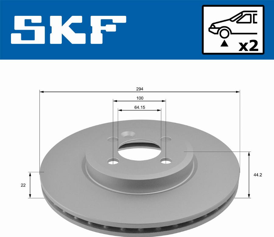 SKF VKBD 80419 V2 - Jarrulevy inparts.fi