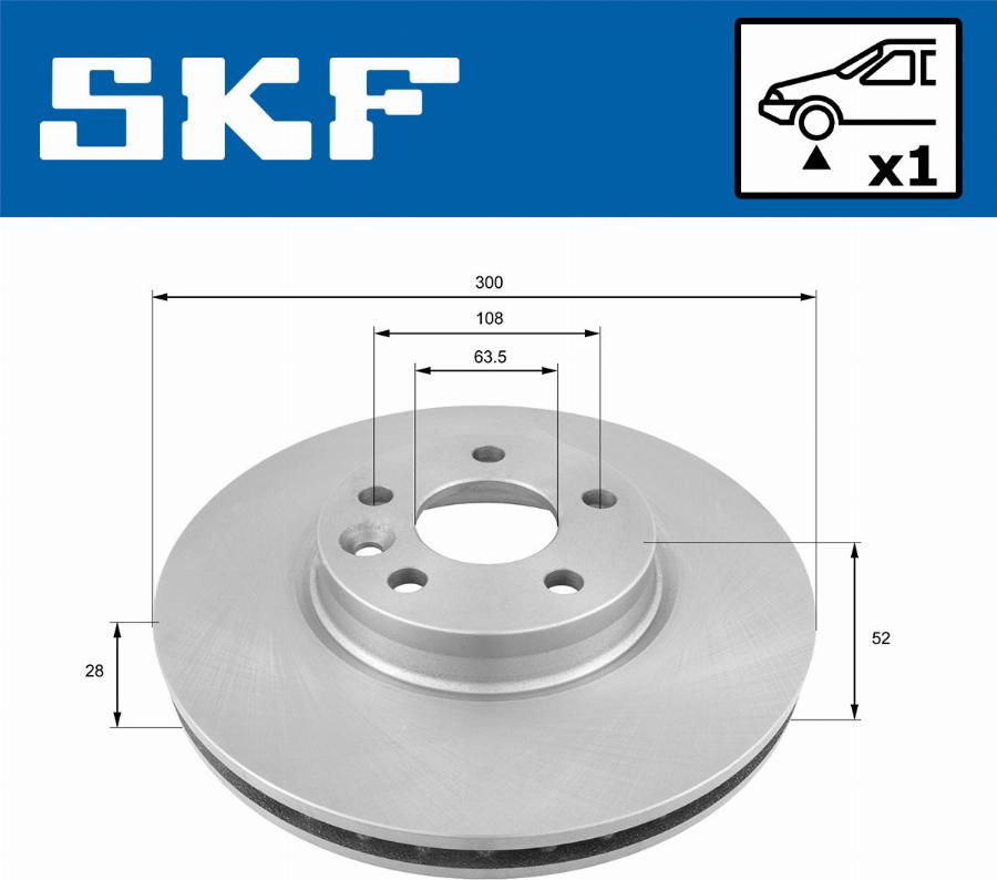 SKF VKBD 80056 V1 - Jarrulevy inparts.fi