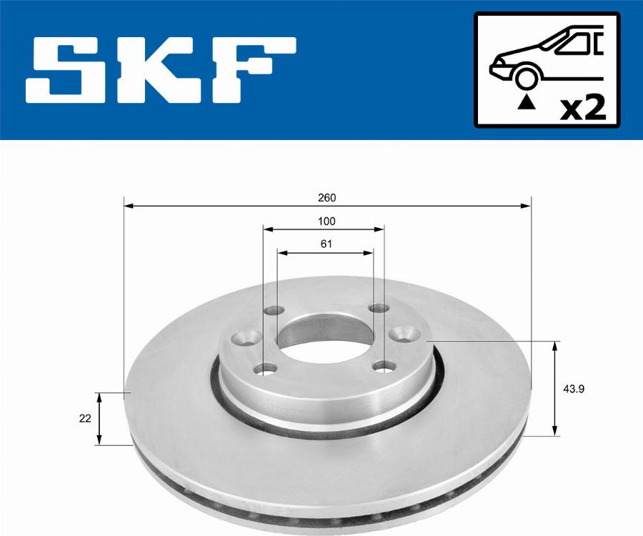 SKF VKBD 80004 V2 - Jarrulevy inparts.fi