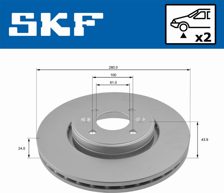 SKF VKBD 80010 V2 - Jarrulevy inparts.fi