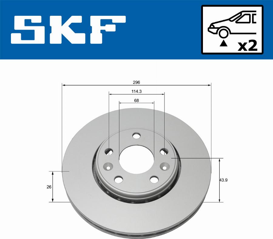 SKF VKBD 80018 V2 - Jarrulevy inparts.fi