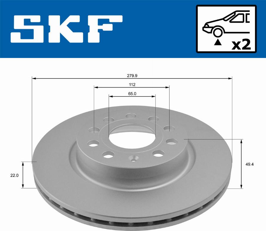 SKF VKBD 80012 V2 - Jarrulevy inparts.fi