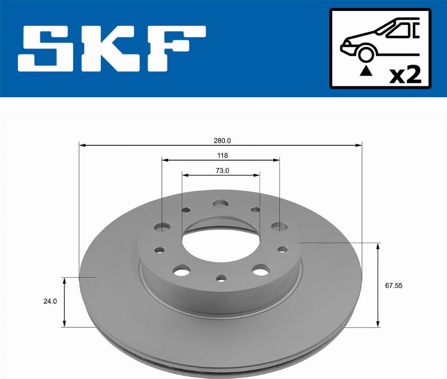 SKF VKBD 80036 V2 - Jarrulevy inparts.fi