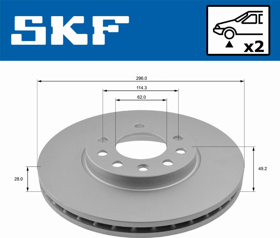 SKF VKBD 80168 V2 - Jarrulevy inparts.fi