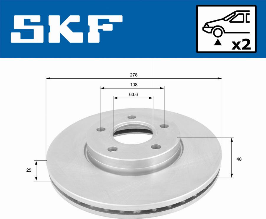 SKF VKBD 80103 V2 - Jarrulevy inparts.fi