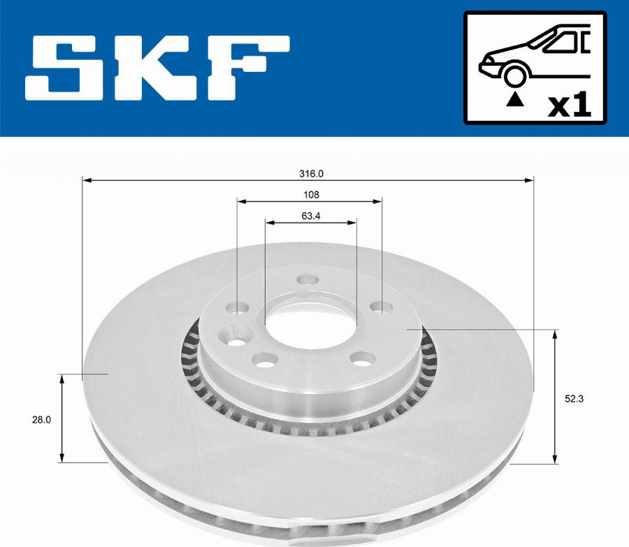 SKF VKBD 80116 V1 - Jarrulevy inparts.fi