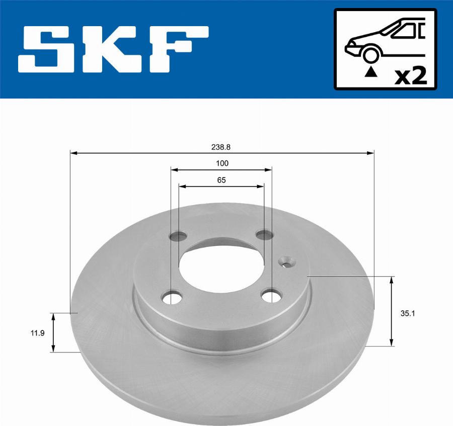 SKF VKBD 80184 S2 - Jarrulevy inparts.fi