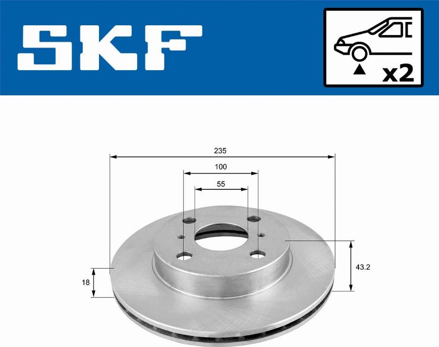 SKF VKBD 80302 V2 - Jarrulevy inparts.fi