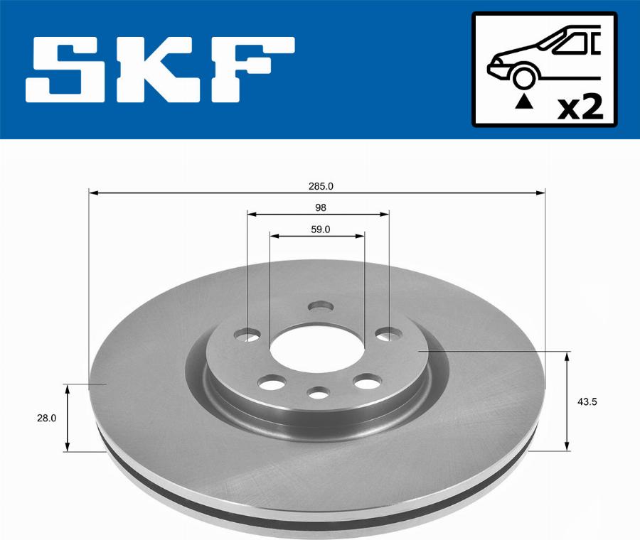 SKF VKBD 80208 V2 - Jarrulevy inparts.fi