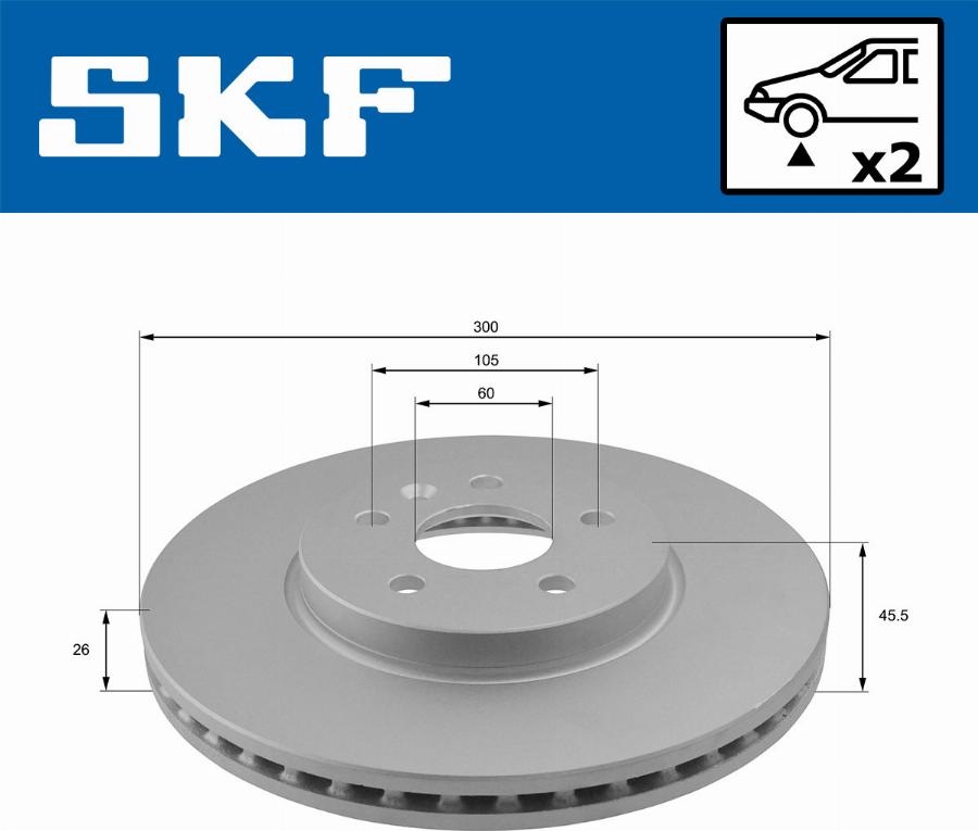 SKF VKBD 80221 V2 - Jarrulevy inparts.fi