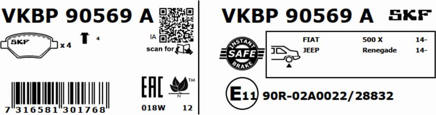 SKF VKBP 90569 A - Jarrupala, levyjarru inparts.fi