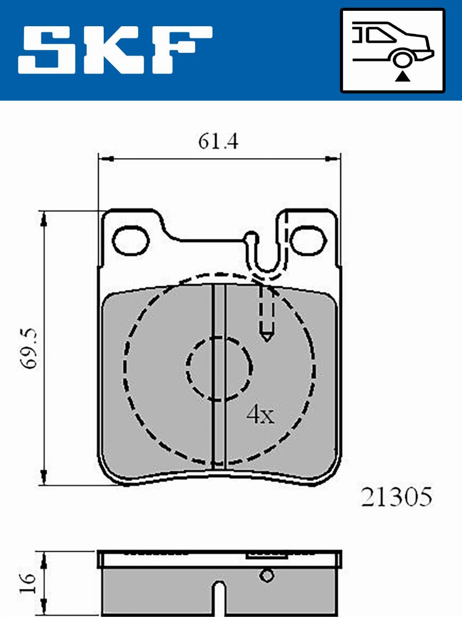 SKF VKBP 90502 - Jarrupala, levyjarru inparts.fi