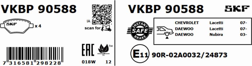 SKF VKBP 90588 - Jarrupala, levyjarru inparts.fi