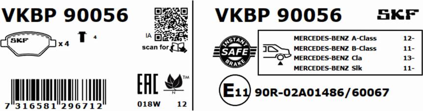 SKF VKBP 90056 - Jarrupala, levyjarru inparts.fi