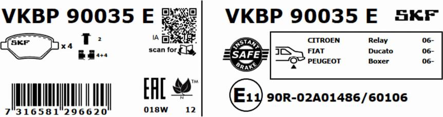 SKF VKBP 90035 E - Jarrupala, levyjarru inparts.fi