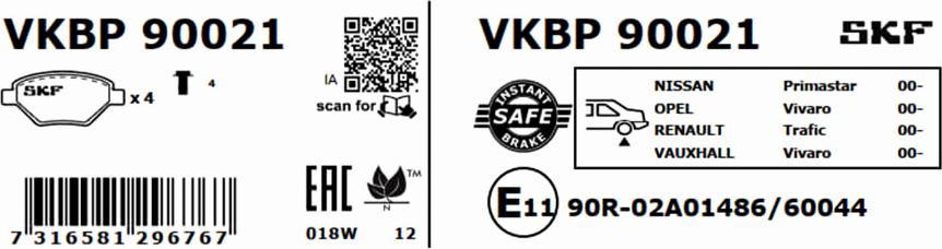 SKF VKBP 90021 - Jarrupala, levyjarru inparts.fi