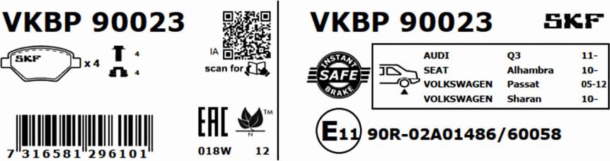 SKF VKBP 90023 - Jarrupala, levyjarru inparts.fi