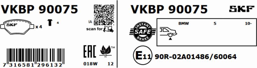 SKF VKBP 90075 - Jarrupala, levyjarru inparts.fi