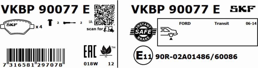 SKF VKBP 90077 E - Jarrupala, levyjarru inparts.fi