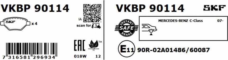 SKF VKBP 90114 - Jarrupala, levyjarru inparts.fi