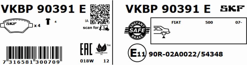 SKF VKBP 90391 E - Jarrupala, levyjarru inparts.fi