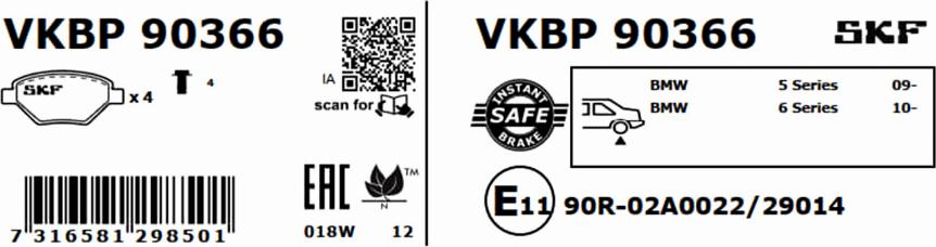 SKF VKBP 90366 - Jarrupala, levyjarru inparts.fi