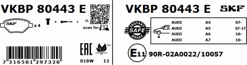 SKF VKBP 80443 E - Jarrupala, levyjarru inparts.fi